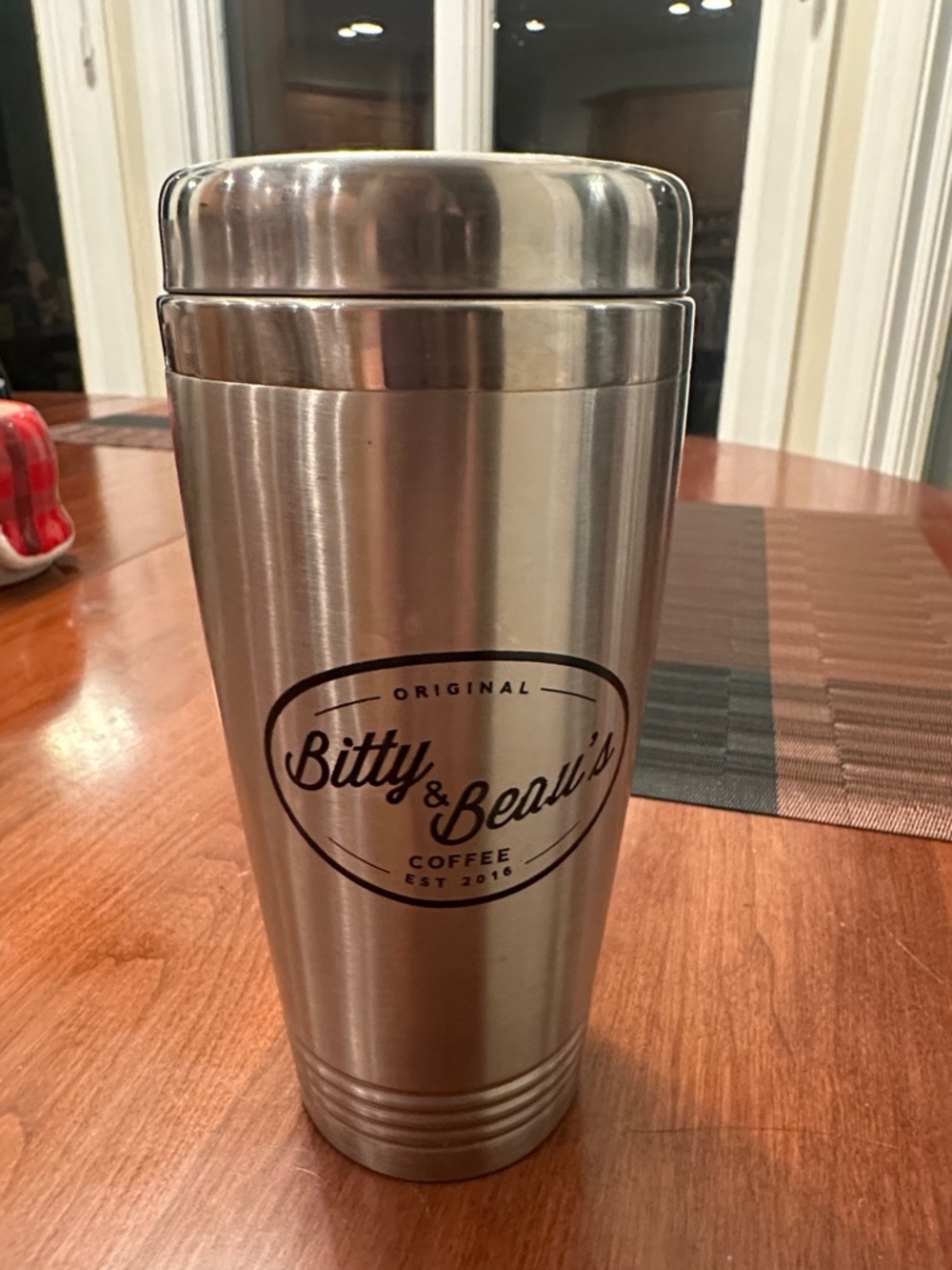 Stainless Steel Coffee Tumbler - Silver